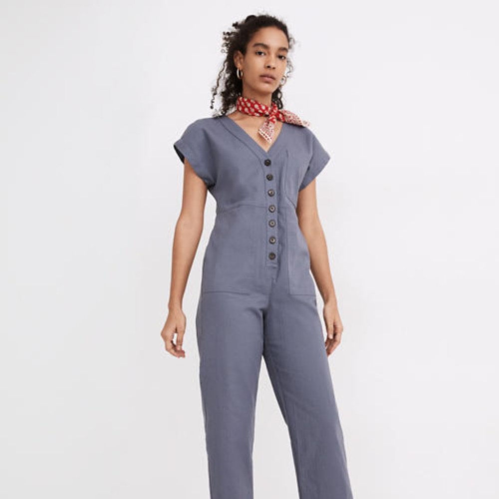 Madewell Cap-Sleeve Jumpsuit